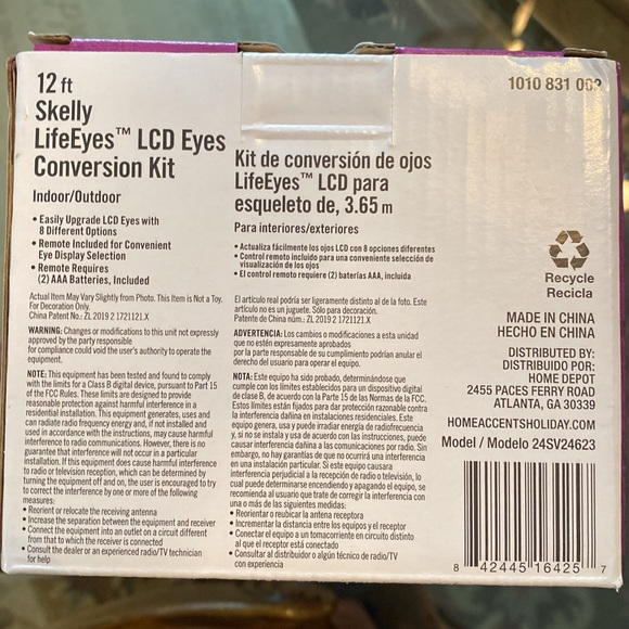 12' SKELLY Skeleton Life LCD Eyes Conversion Kit Halloween NEW - Picture 4 of 5